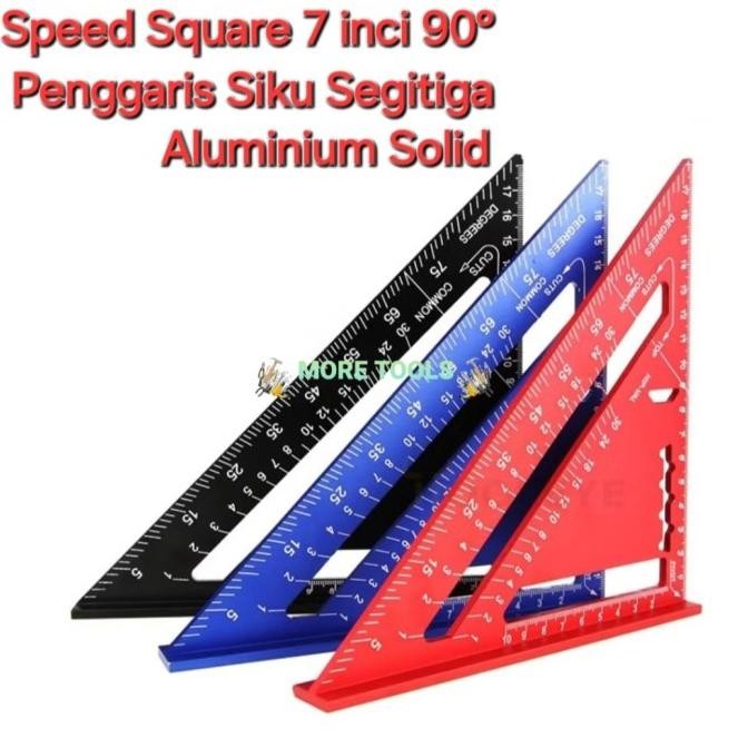 

Murah!! Speed Square 7" Black Pengaris Siku Segitiga