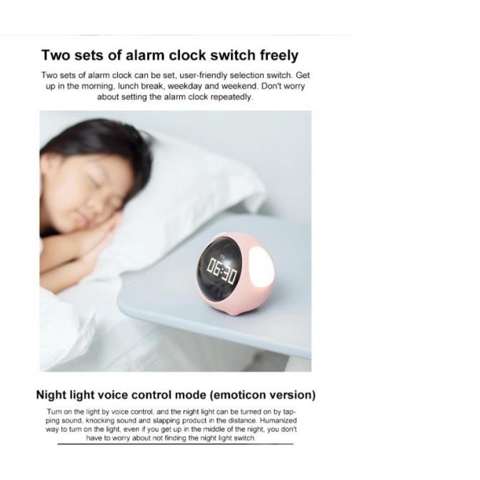 

Jam Alarm Karakter Emoji Pink Lucu Jam Weker Meja Clock Tidur Sahur LFS