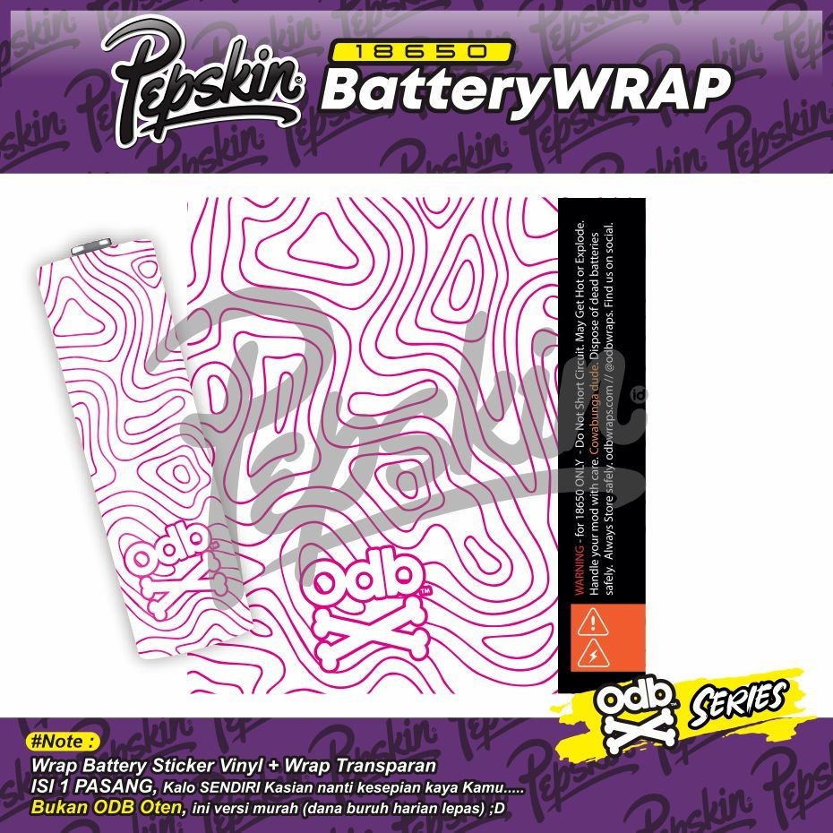 

*PromoTerjangkau* Stiker Wrap Batrei 18650 Odebe V 05 Garskin Wrap Stiker Premium / X Casing Case COD