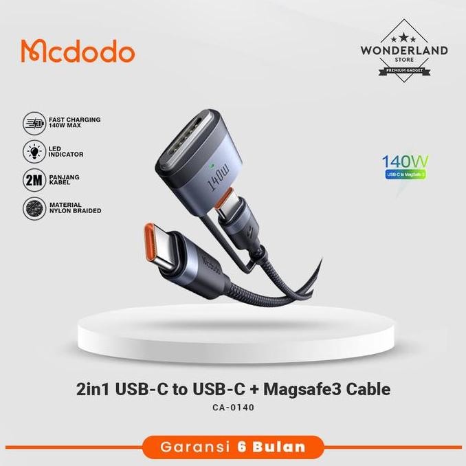 Sale Mcdodo Kabel Magsafe3 2In1 Usb-C To Usb-C+Magsafe 3 Pd3.1 140W-240W