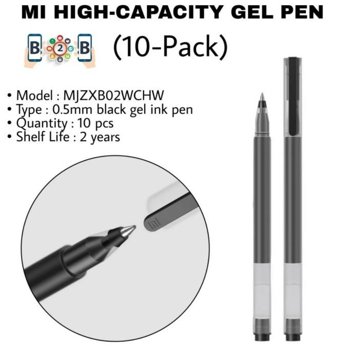 

Murah!! Mi Gel Pen 10 Pcs - Mi High Capacity Gelpen (10-Pack) Pulpen Pena
