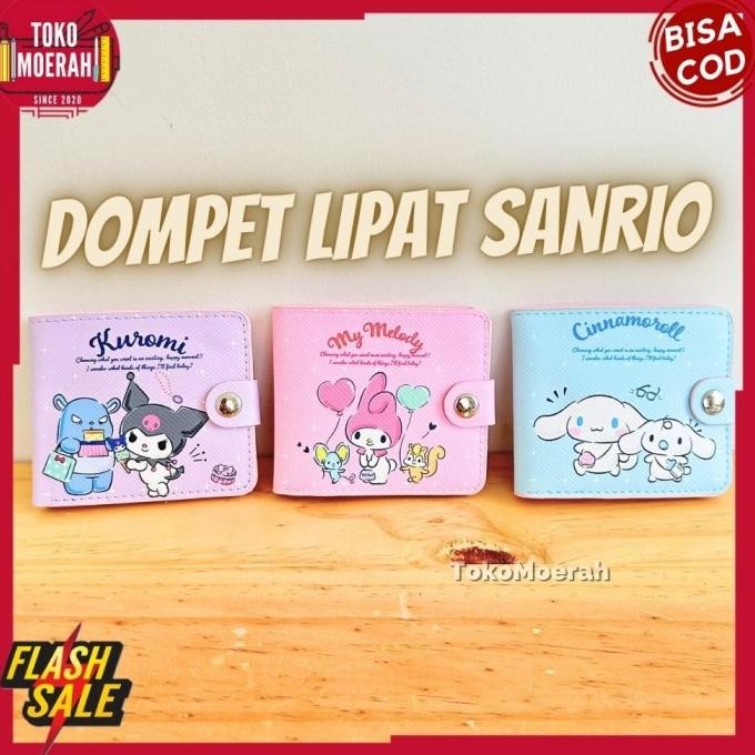 Promo Dompet Lipat Sanrio Dompet Anak Sanrio Melody Kuromi Cinnamoroll Lucu Unik Dompet Lipat Anak S