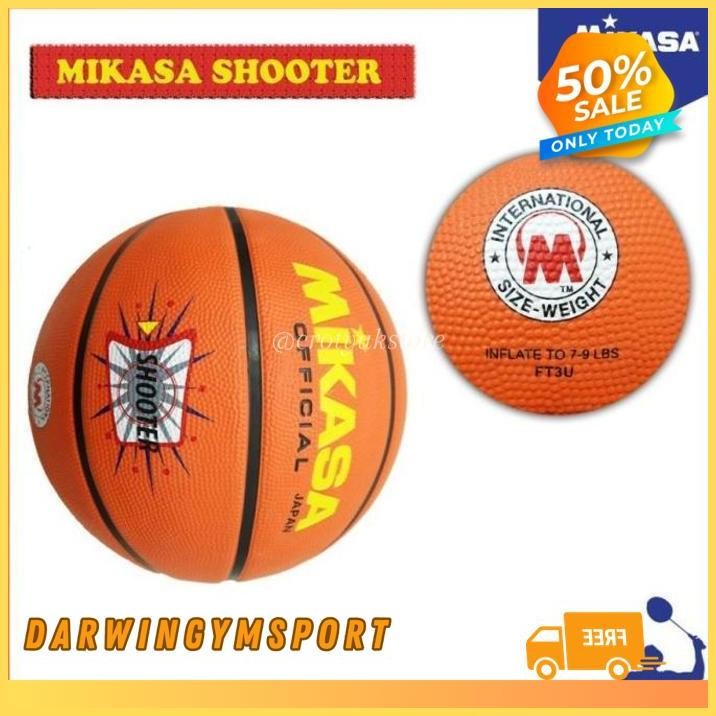 BOLA BASKET KARET MIKASA - BASKET MIKASA SHOOTER ORIGINAL GRATIS ONGKIR