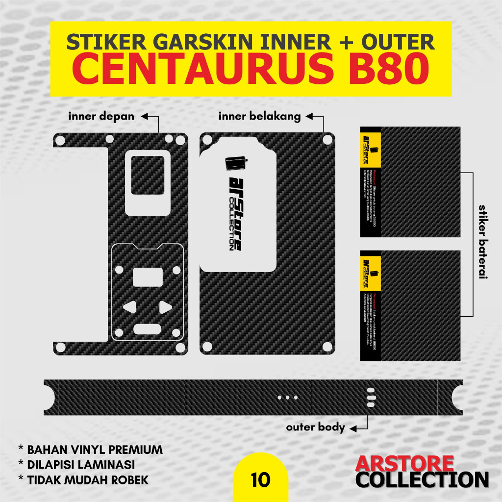 

*PromoTerjangkau* Arstore Stiker Inner Set B80 010 Garskin Wrap Stiker Premium / X Casing Case COD