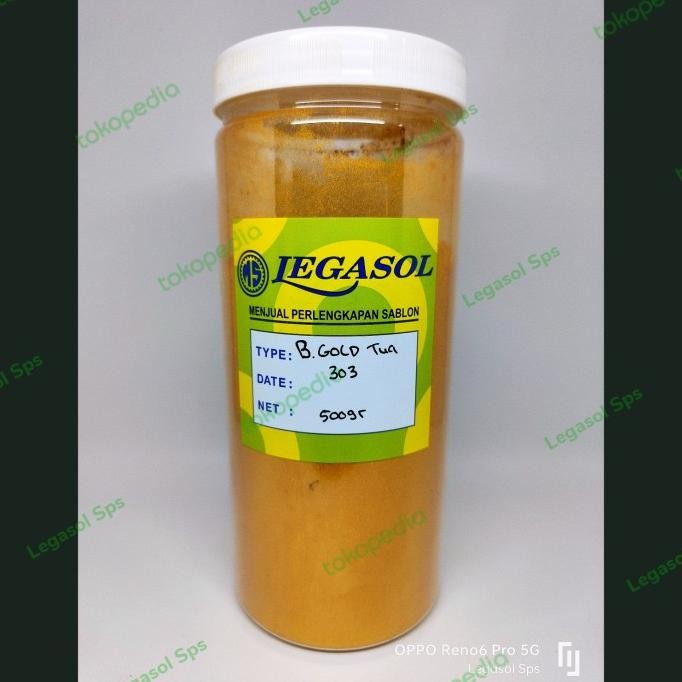 TERBARU - Bubuk emas / Powder Gold Tua 303 & Muda 300 @500g (u/cat & slime)