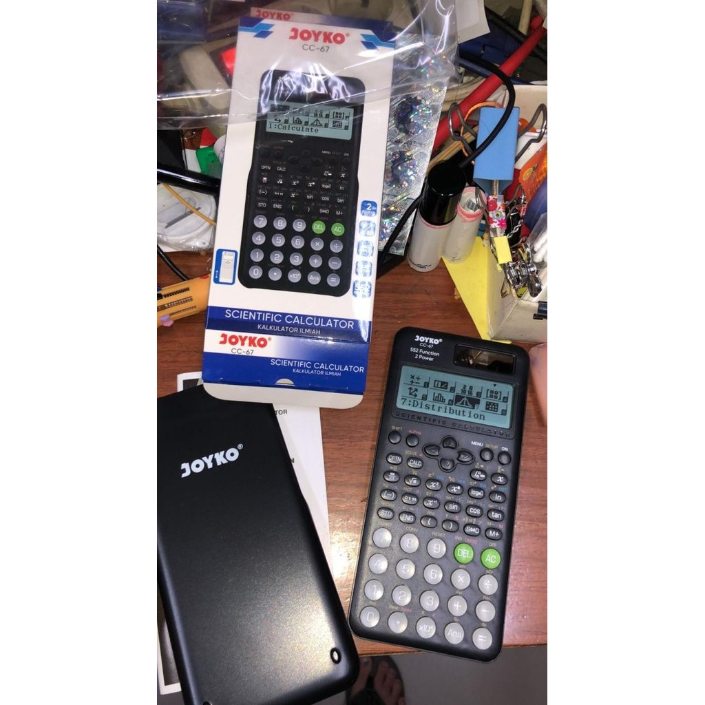 

TERBARU - calculator kalkulator ilmiah scientific joyko cc 67 4 line 552 fungsi ( statistic , tabelaris , equalation , inequality, complex, base -N ,matrix, vector, distribution., spreadsheet, ratio)