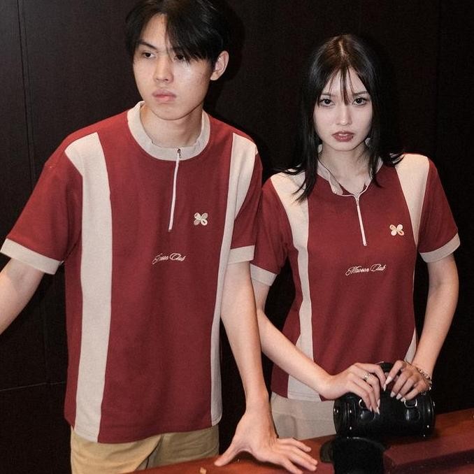 Club de Maeson Collarless Half Zip Polo