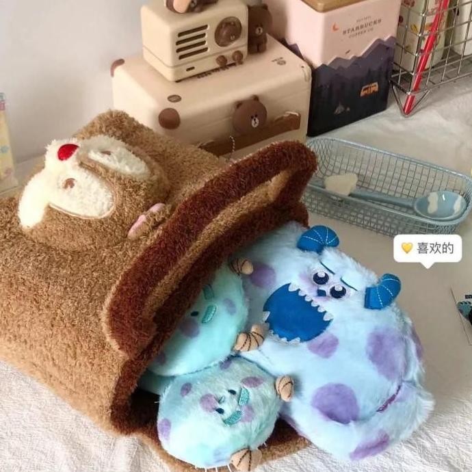 

Kotak Pensil Boneka Bulu Lucu BLUE MONSTER Edition Gwiyeo Pencil Case Stationery Bag Kawaii Doll KS