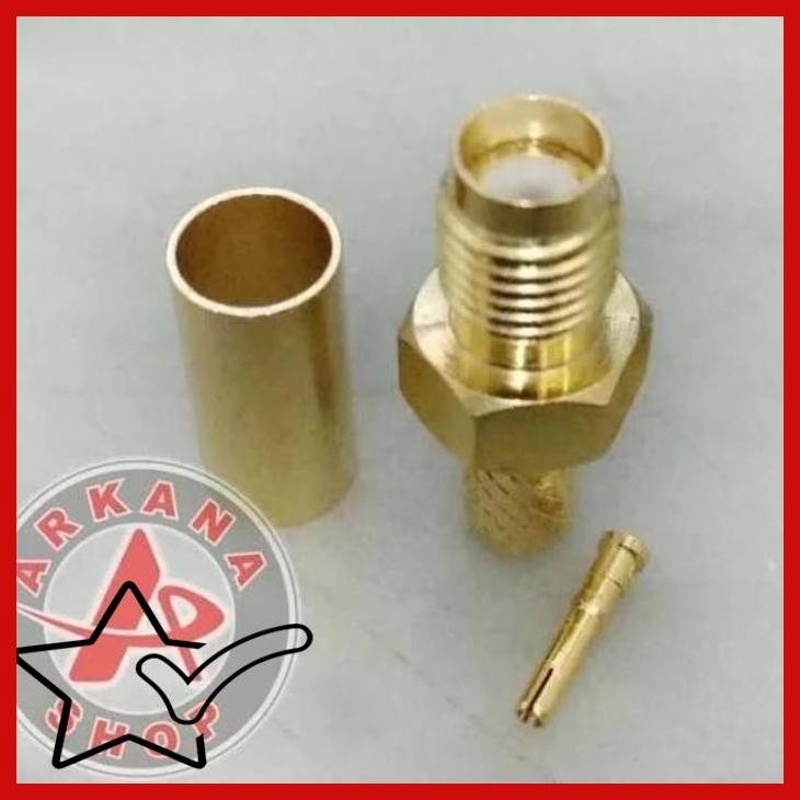 [SWM] KONEKTOR SMA FEMALE RG58 CRIMPING