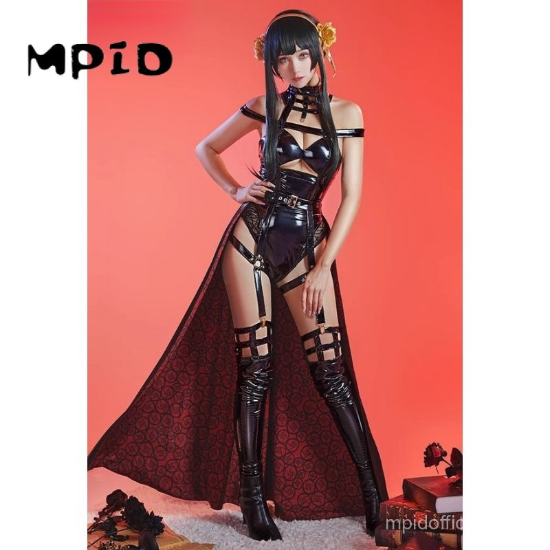 Kostum Cosplay Yor Forger 'Thorn Princess' - Fullset Profesional [Baju Hitam + Boots Kulit + Aksesor