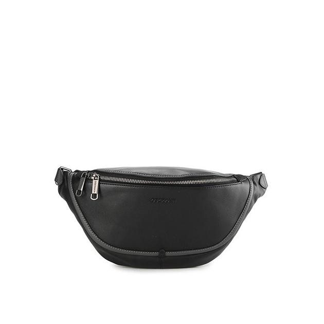 Sale Obermain Tas Pria Winston Waist Bag - L Black/Grey Obc1012Bk/Gy