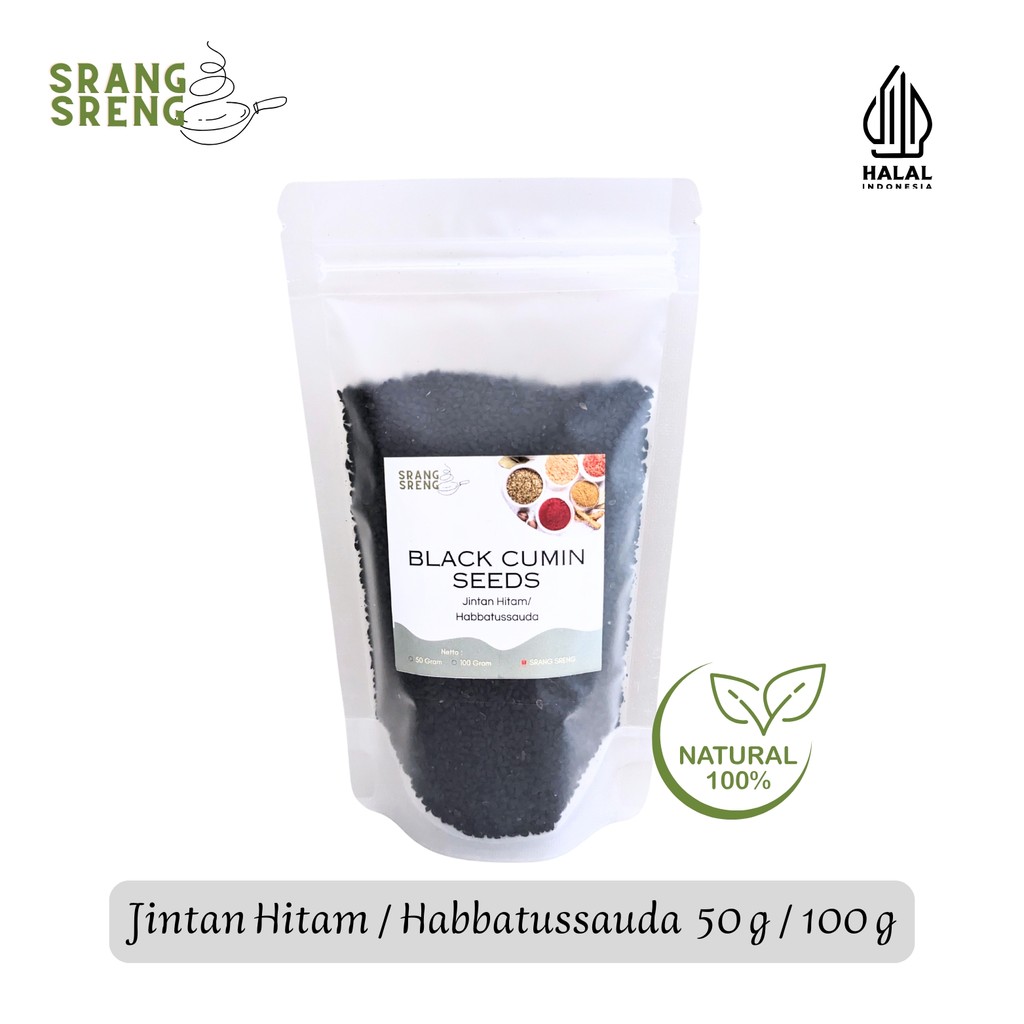 

Biji Jintan Hitam 50 g & 100 g | Habbatussauda | Black Cumin Seed | Bumbu Dapur Rempah Herbal Alami