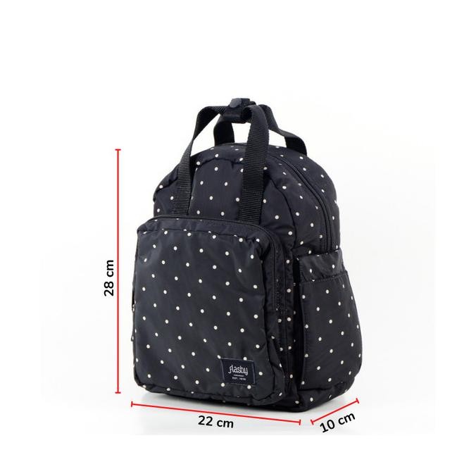 Grosir Tas Ransel Mini Flashy Larbert Four Hitam Polka