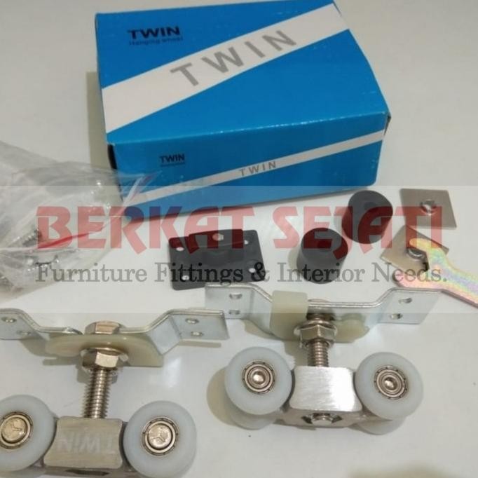 Murah (80 KG) Roda + Rel Pintu Rumah Sliding Geser Penyekat Partisi Ruangan Non COD