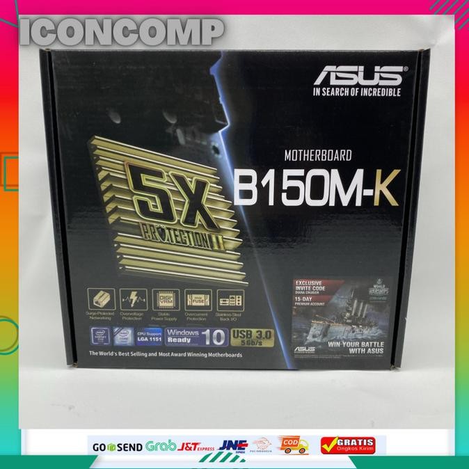 MOTHERBOARD ASUS B150M-K LGA 1151 GEN 6/7