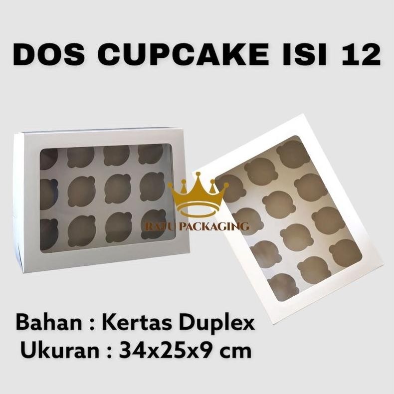 

BISA COD [10PCS] Dos DUPLEX CUPCAKE ISI 12 Kardus Box Karton Hampers Kue set-28