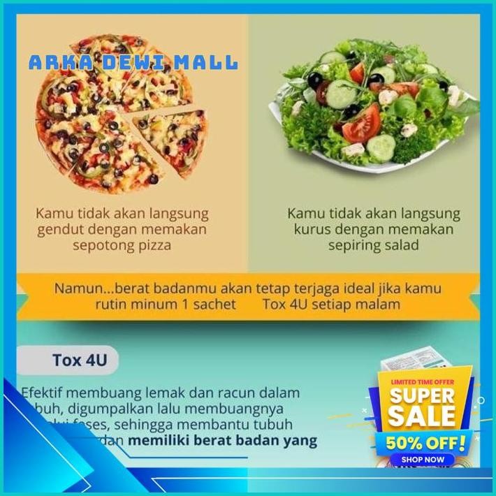 

TINGGI MINUMAN SERBUK TINGGI (1 SACHET) MENDUKUNG PENCERNAAN DAN DETOX TUBUH SECARA OPTIMAL TOX 4U MINUMAN SERBUK ARKA DWEI 55 TERJAMIN BEST