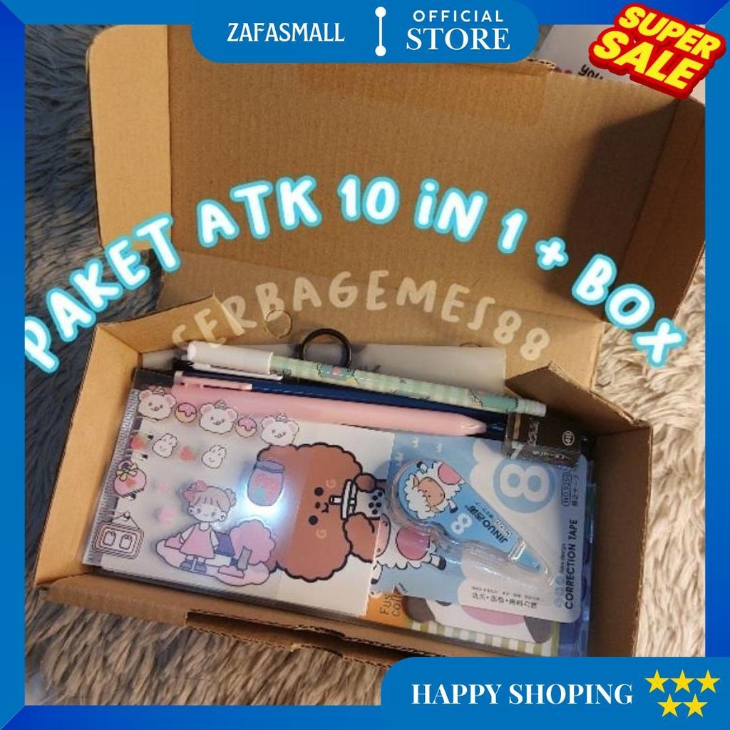 

Serbagemes88 - Set Alat Tulis 10 In 1 Lengkap / Stationery Untuk Hadiah / Hampers Kado Gift Untuk Lebaran / Hampers Wisuda Dan Ulang Tahun / Alat Tulis Paket / Alat Tulis Murah / Paket Anak Unik Dan Bermanfaat / Box Kado Perempuan Laki Laki / Buku Tulis D