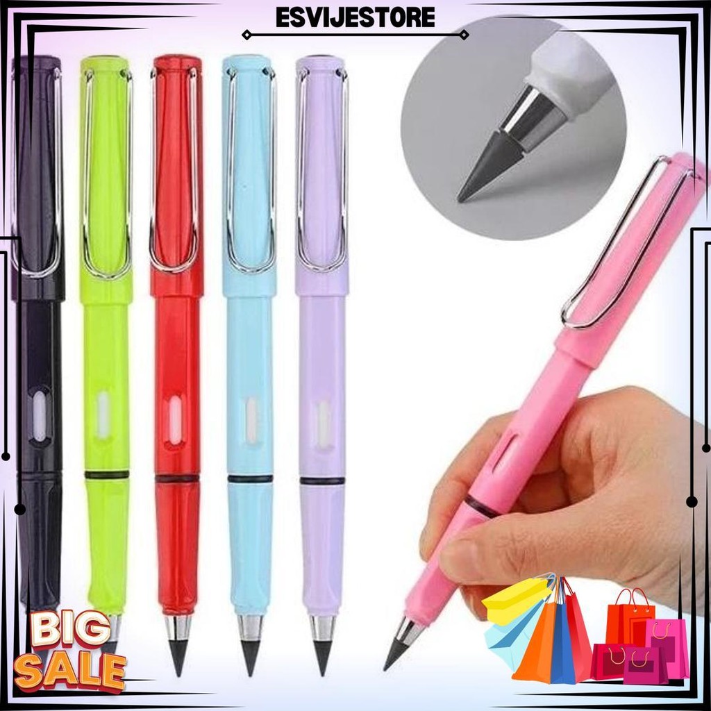 

Cn - Pensil Abadi Premium + Penghapus / Pensil Eternal+ Eraser Tanpa Batas / Pensil Tidak Bisa Habis D Cod