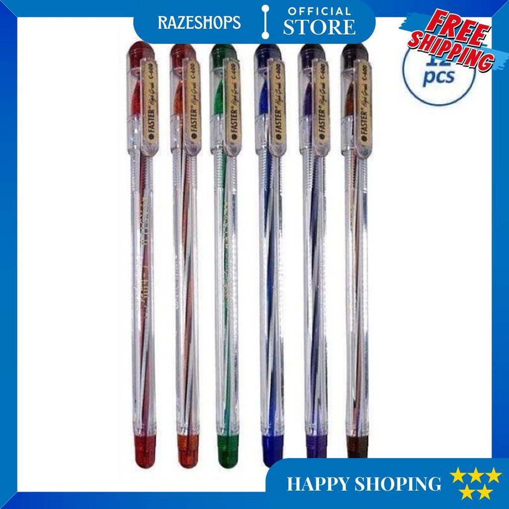 

(1Pack) Pulpen Murah Bulpen Faster C600 0.7Mm D Gratis Ongkir
