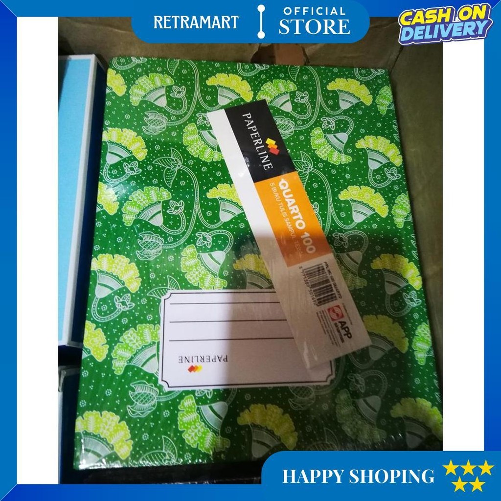 

Buku Tulis Hard Cover Paperline Quarto / Kuarto / Kwarto 100 Lembar D Best Seller