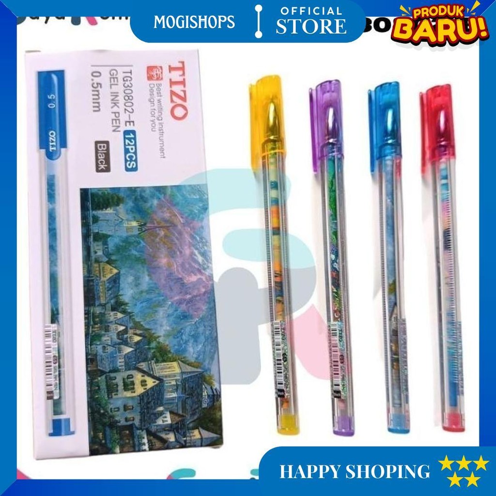 

(1Pack) Gel Pen Tizo / Pulpen Gel Murah / Fancy Pen | Ballpoint Tizo | Bolpen Tizo D Promo 4.4