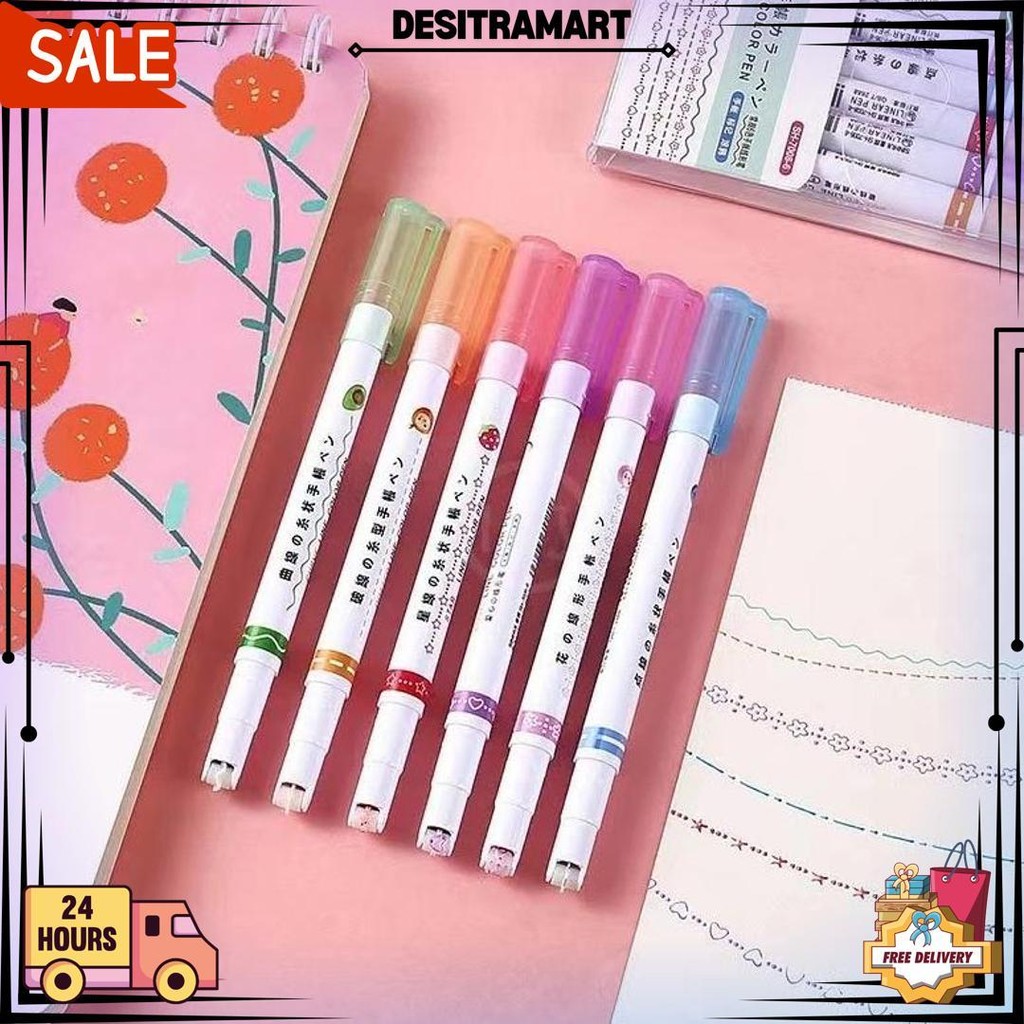 

Sms Spidol Garis Aesthetic Warna Warni Spidol Garis Motif Lucu 1 Set 6 Pcs Pulpen Roller Pen Higlighter Random Spidol Garis Line Marker Alat Tulis Kantor D Sale