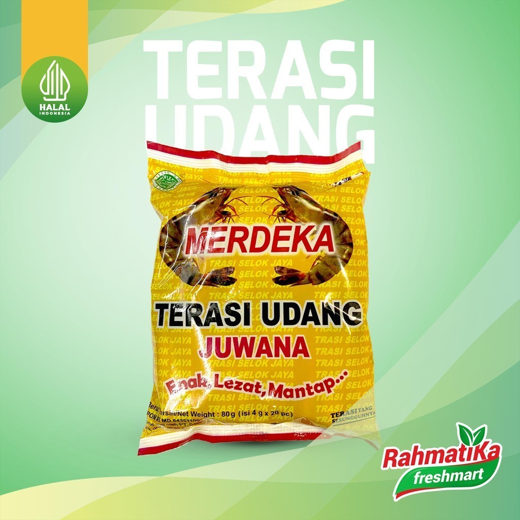 

Terasi Udang Merdeka Juwana 80 gr Isi 20 pcs