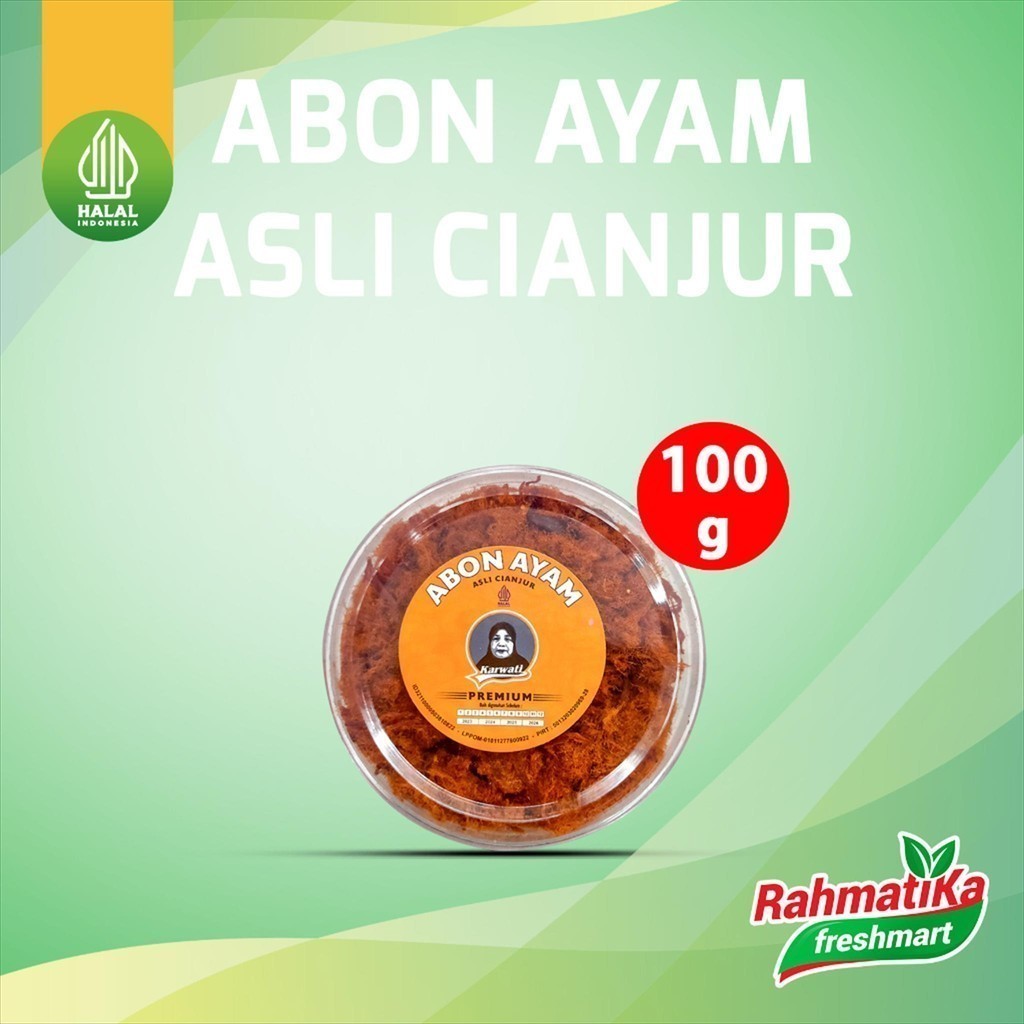 

Abon Ayam Mini Premium Asli Cianjur Cap Karwati 100 gr (Toples)