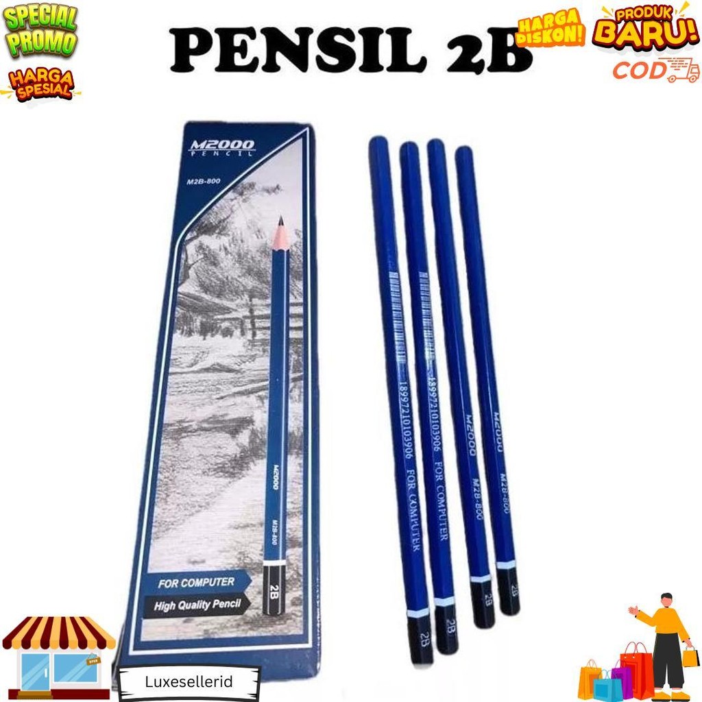 

1 Pack Pensil 2B M2000 Alat Tulis Sekolah Dan Kantor D Promo Puncak