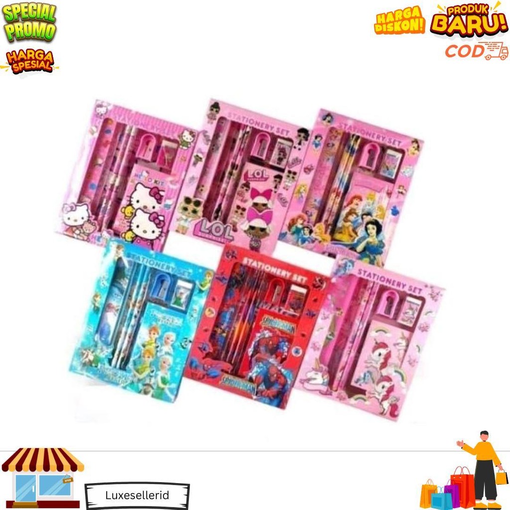 

Paket Alat Tulis Karakter Tk - Pensil Set Box Anak - Stationary Set D Promo 4.4