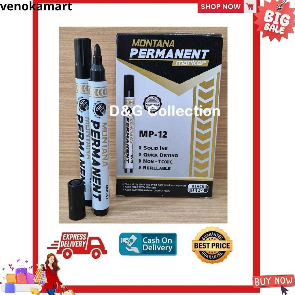 

Spidol Permanen Montana Mp-12 (12Pcs) D Terlaris