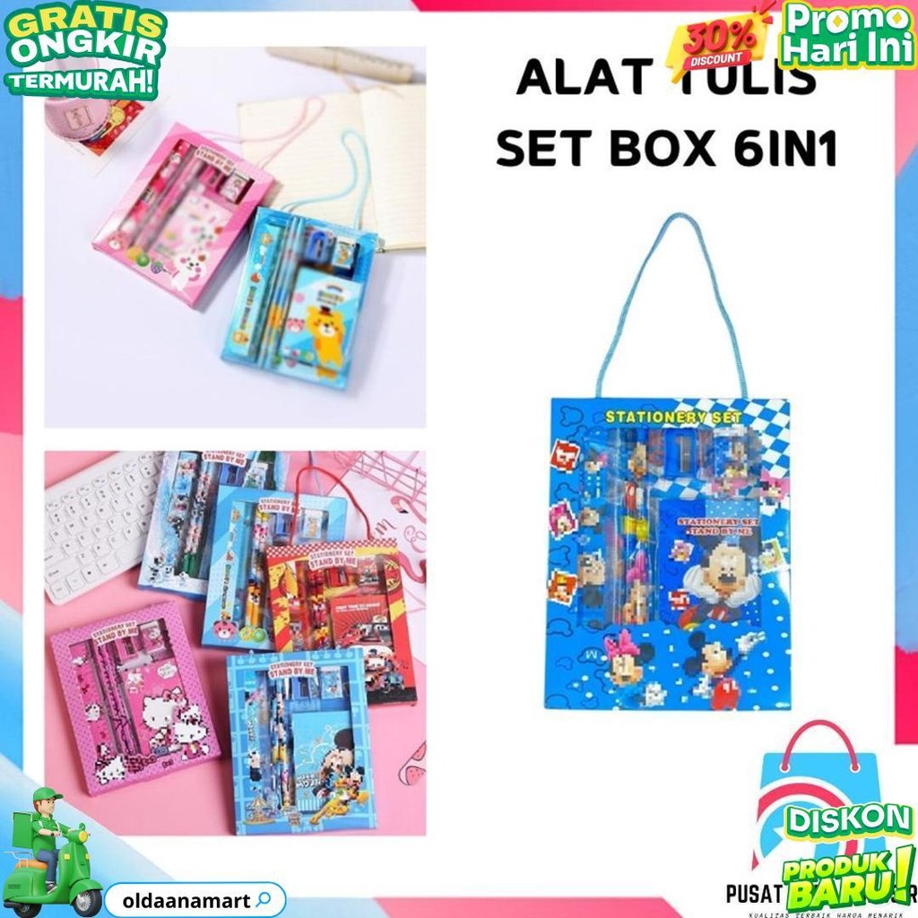 

Phg - Alat Tulis Set 6In1 Stationery Set Lucu Karakter Set Perlengkapan Alat Tulis Sekolah Anak-Anak Tk Murah T D Promo 4.4