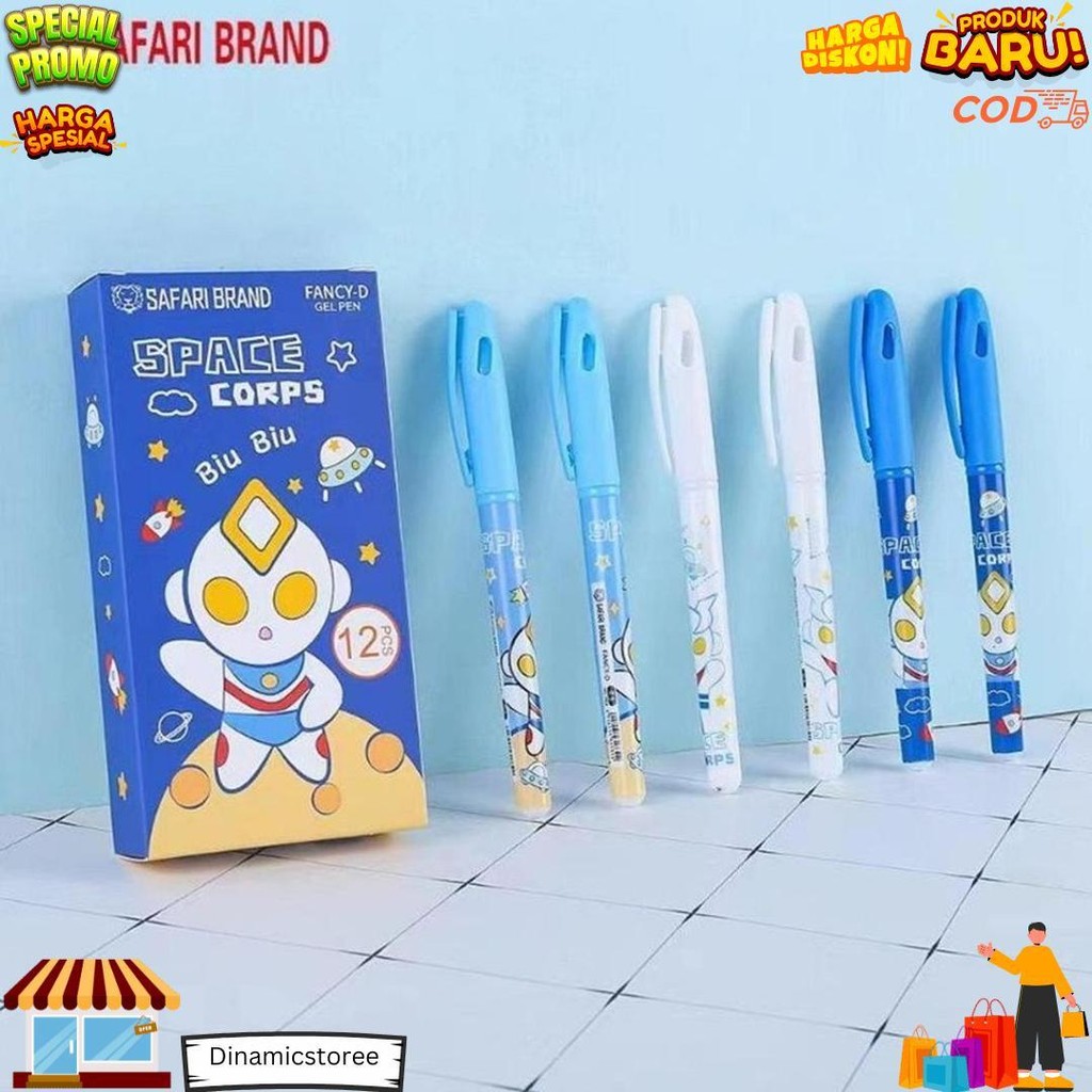 

(Fancy Tutup-Lusin) Pulpen Bolpen Ballpoint Bulpen Gel Gell Jel Pen Motif Karakter Lotso Pink Bear Ultraman Cute Pet 0.5Mm D Gratis Ongkir