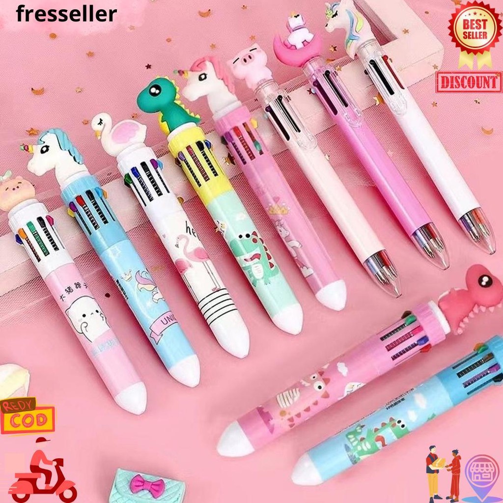 

Bobastore Pulpen 10 Warna Bermotif Lucu/Pulpen/Pulpen Anak Anak S106 D Gratis Ongkir
