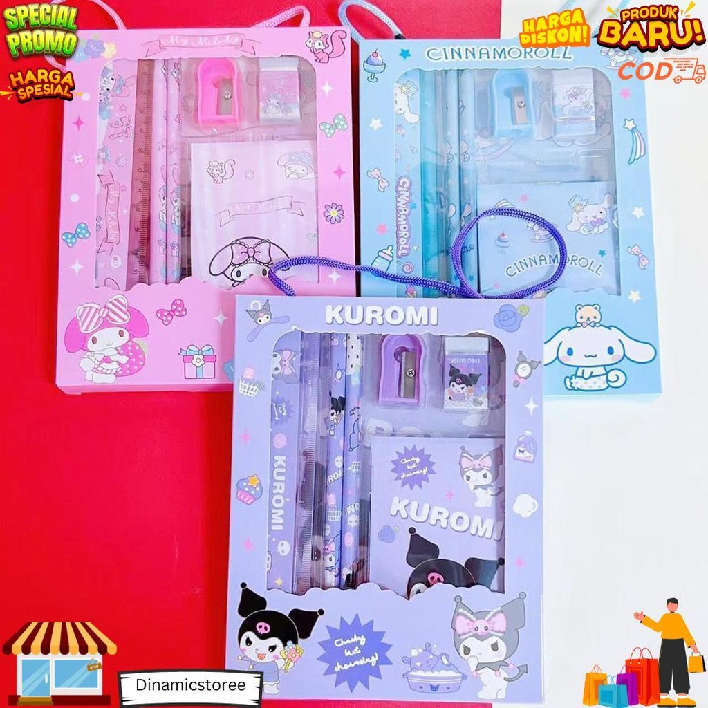 

(Box) Alat Tulis Set 6 In 1 Karakter Kuromi Murah Lucu Pouch Set Stationery Hadiah D Gratis Ongkir