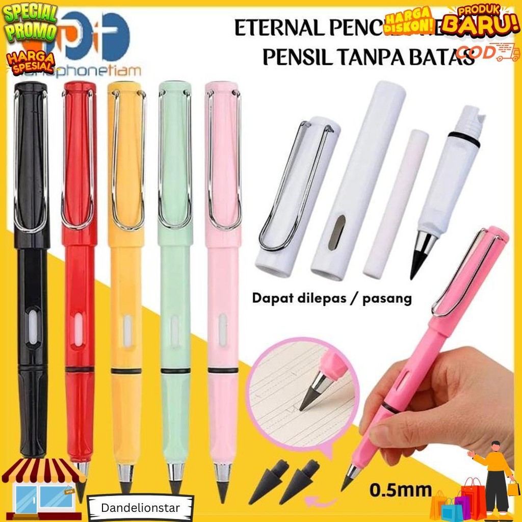 

Eternal Pencil Premium Pensil Tanpa Batas Hb 0.5Mm | Pensil Ajaib Tanpa Rautan Untuk Menulis Menggambar Sketsa | Pena Perlengkapan Alat Tulis Sekolah Anak / Kantor | Unlimited Writing Eternal Pencil Inkless D Terlaris