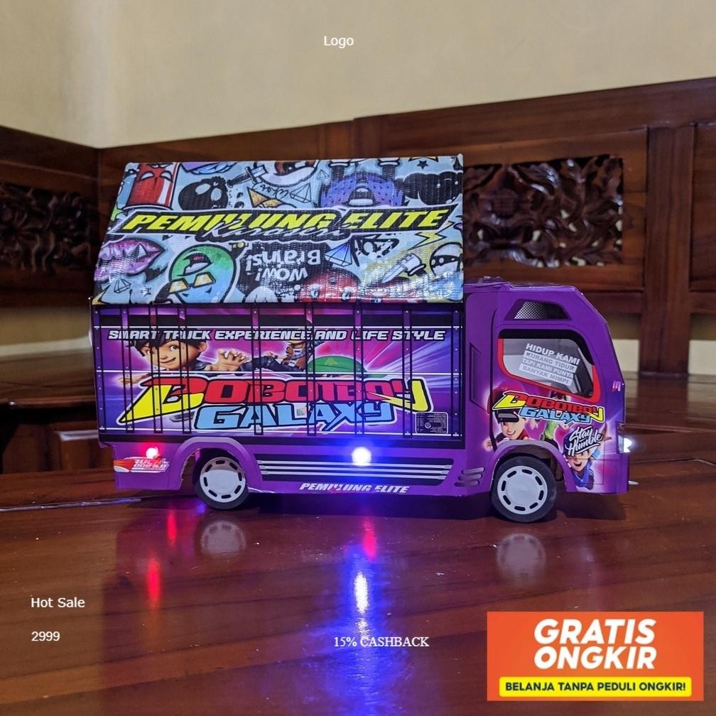 Promo Miniatur Truk Murah Truk Oleng Lampu Terpal Bisa Belok Mainan Anak Tawakal Putih 5 Kado Ulang 