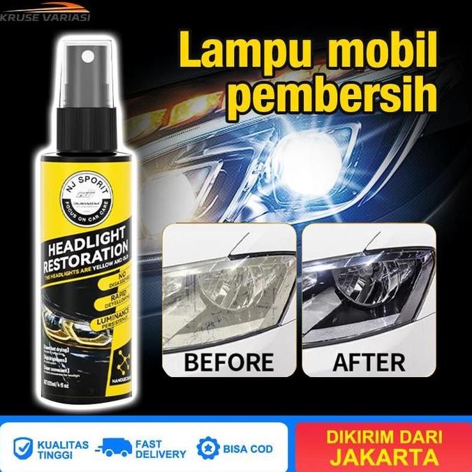 Headlight Restored / Pengkilap Mika Lampu / Headlamp Polish/Pembersih Kaca Lampu Mobil Kusam / Headl