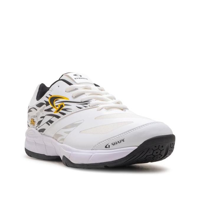 Hyougen Tiger Putih Hitam Sepatu Badminton Size 39-44 Sepatu Bulu Tangkis Co