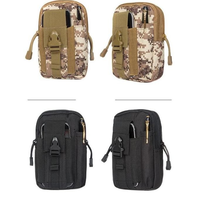 Sarung Hp Pinggang Nylon Army Sport Carabiner Ukuran 6,5 Inch (17 X 10 Cm) - Dompet Tas Tempat Hp Un