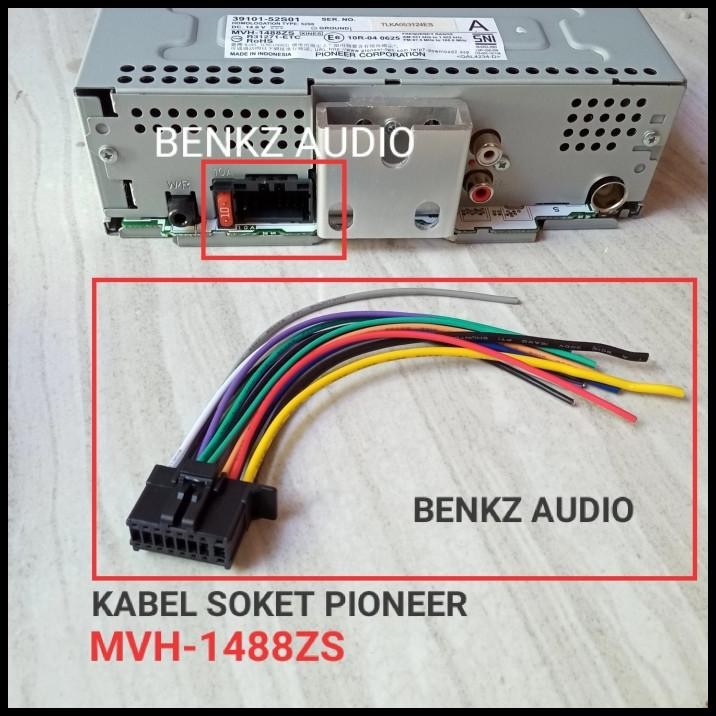 Kabel Soket Head Unit Radio Pioneer Mvh-1488Zs Bawaan New Carry