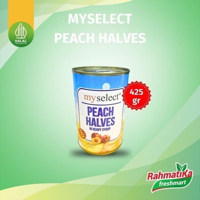 

My Select Peach Halves / Buah Persik Kaleng 425 gram