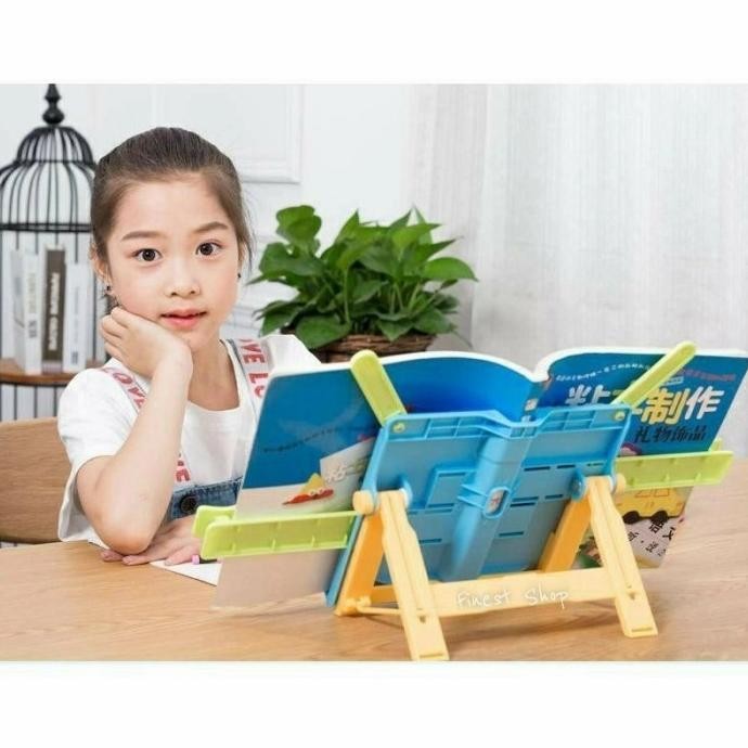 

kids protable Pegangan Buku Berdiri membaca dari dini Book Stand Reading Holder Organizer Penyangga sandaran buku book stand holder dudukan buku 4 in 1 the best