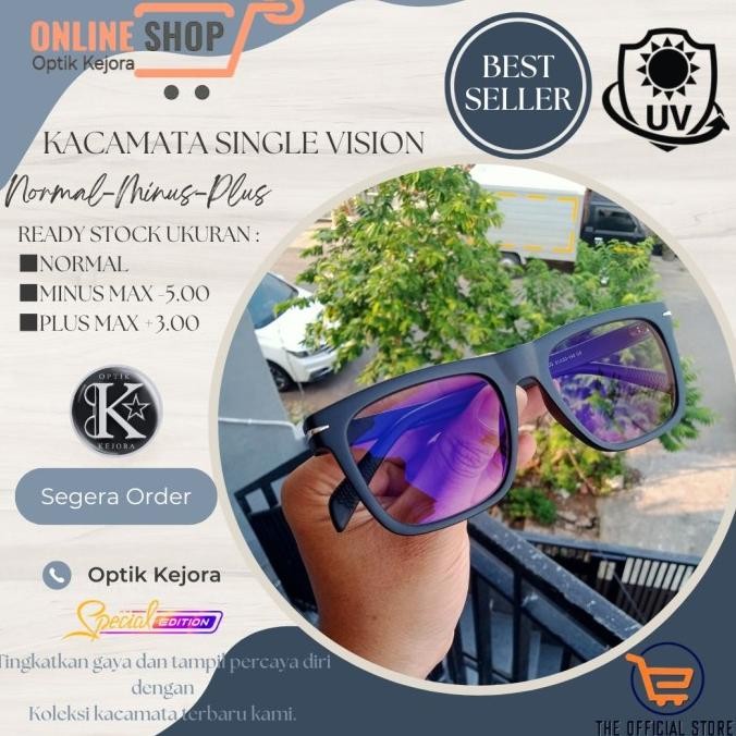 new  BLUECROMIC DRIVE, ANTI GLARE KACAMATA PRIA MINUS CYLINDER FRAME BESAR
