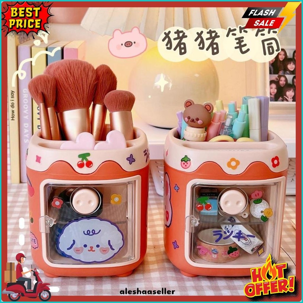 

Modis Multifungsi 2-Tier Laci Kotak Penyimpanan/Multifungsi Lucu Tempat Pena/Kantor Desktop Penyimpanan Pena Case St145 Diskon