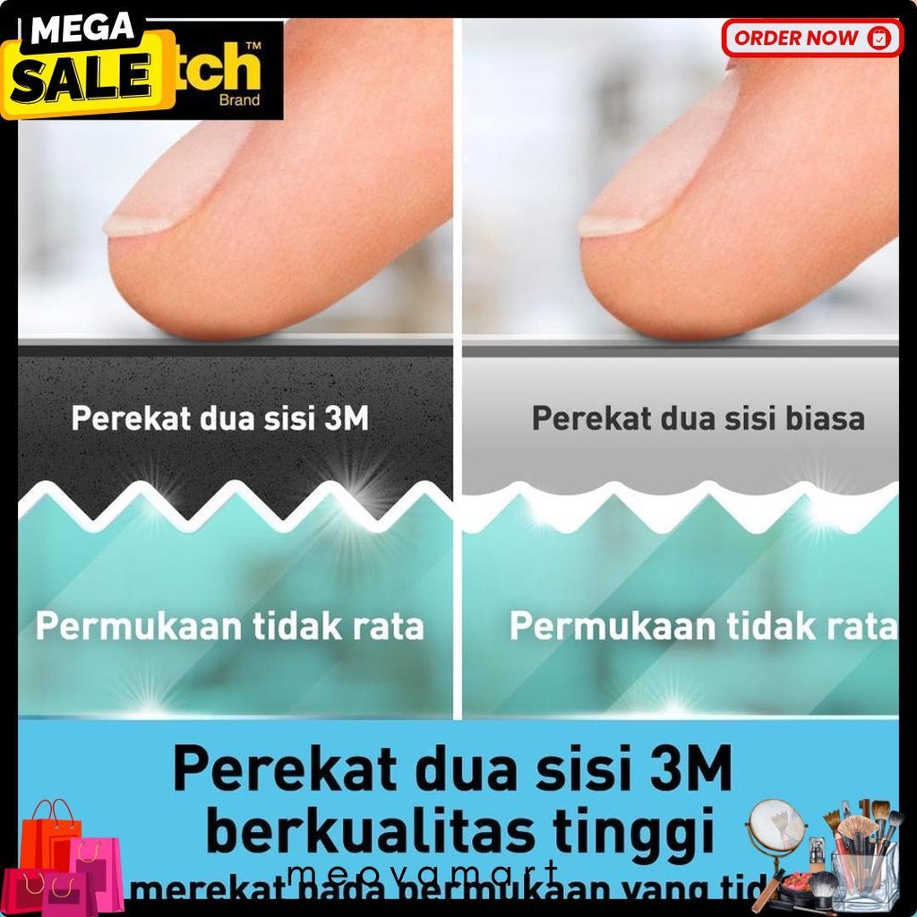 

3M Scotch Double Sided-Mounting Tape, Menahan Hingga 3.3Kg, 1 Pc, Transparan, Untuk Pengunaan Dalam Ruangan Diskon