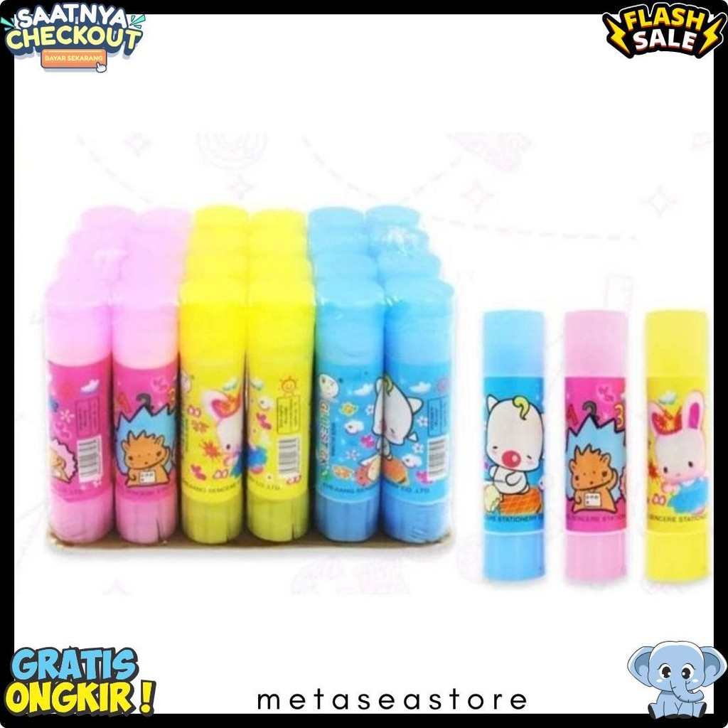 

(24Buah) Lem Stik 10Grm / Glu Stik Kertas Flash Sale! Diskon Hingga 70%