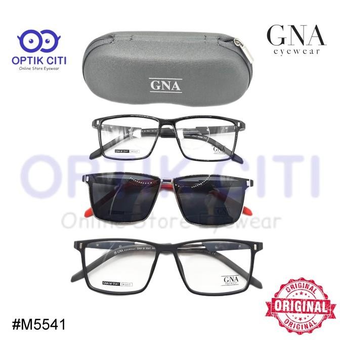 new  Frame Kacamata Pria Sporty ClipOn GNA M5541 Original