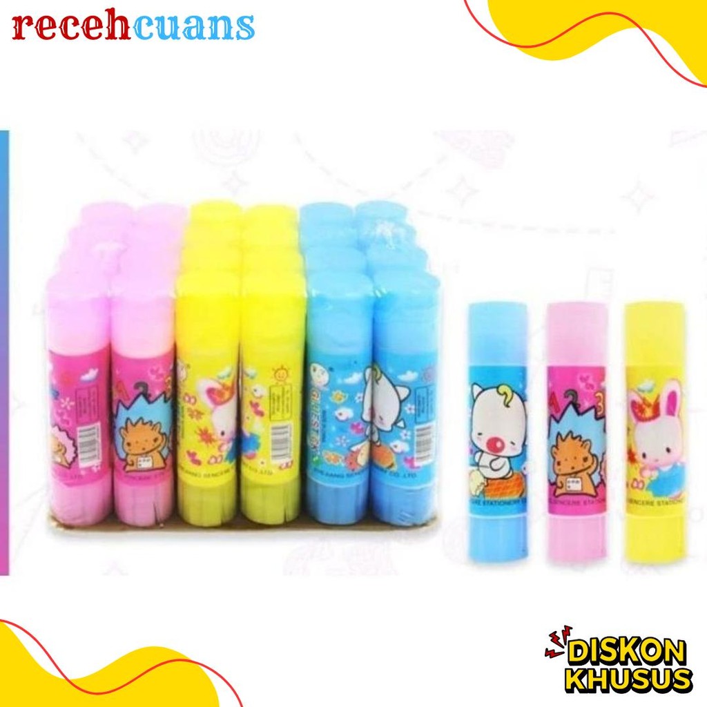 

(24Buah) Lem Stik 10Grm / Glu Stik Kertas Flash Sale! Diskon Hingga 70%